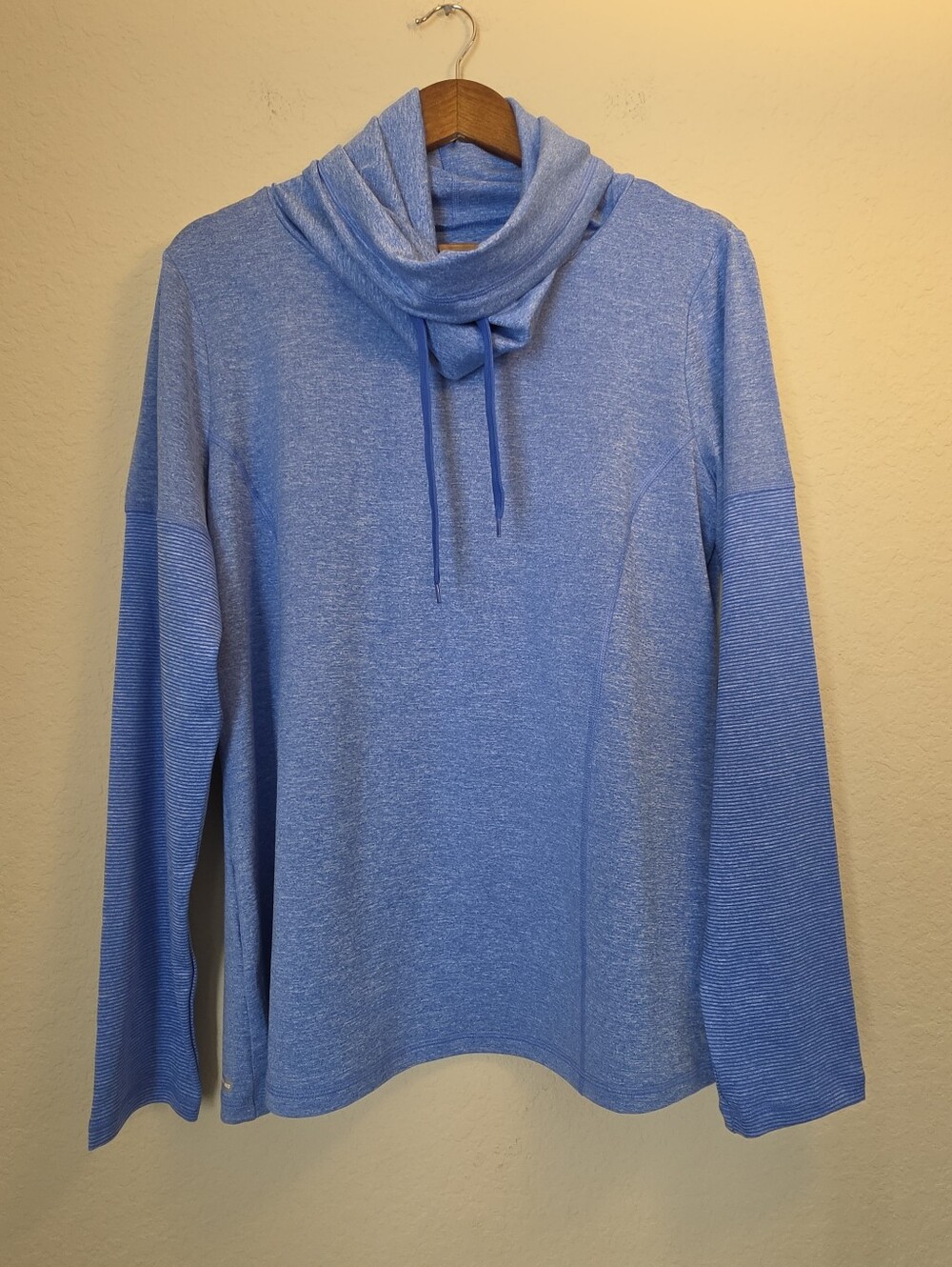 Danskin Now Cowl Neck Sweater Womens XL Blue Activewear